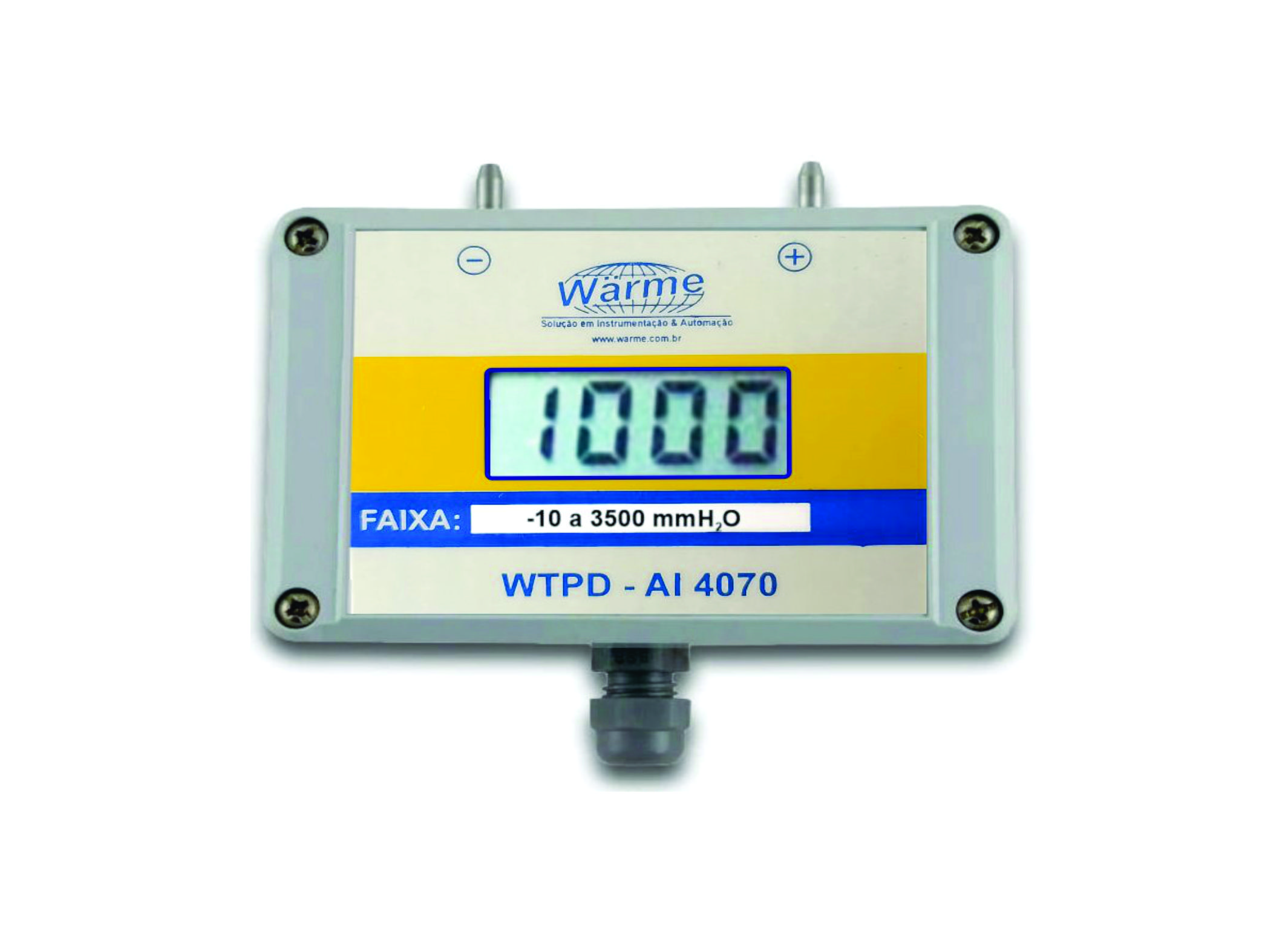 Transmissor de Pressão Diferencial Com Indicação Local WTPD-AI4070 1 Transmissor de Pressão Diferencial Com Indicação Local WTPD-AI4070